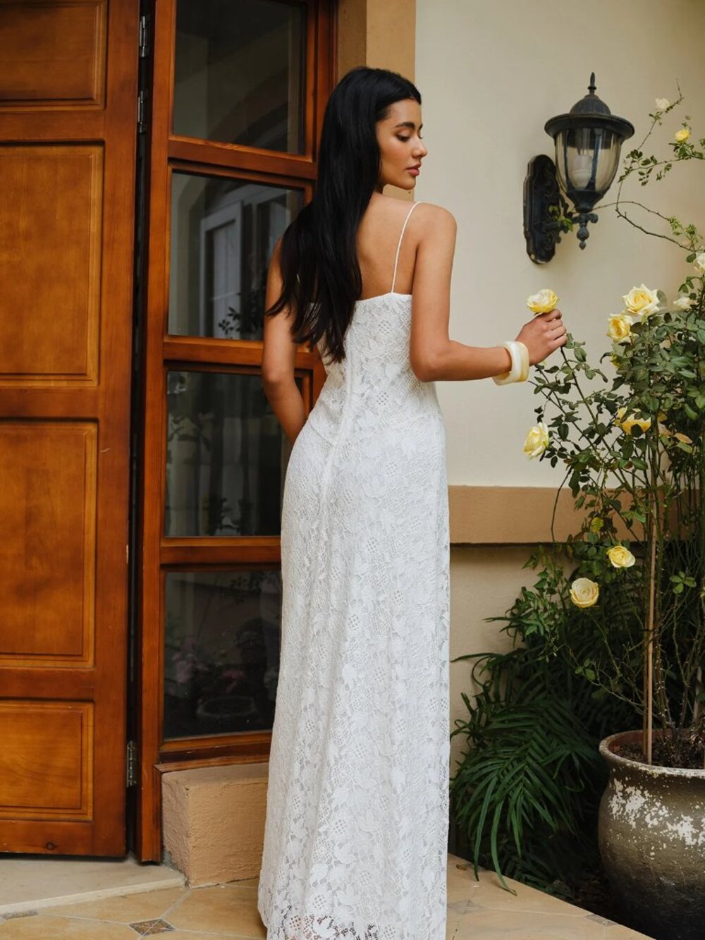 White Lace Spaghetti Strap Dress - Commense - Picture 7 of 16